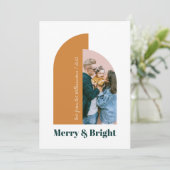 モダンなアーチのフワピンクとグリーンの写真 2022 シーズンカード (スタンド正面)