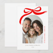 モダンなアーチのホリデーデザイン - クリスマスをおめでとう シーズンカード (正面/裏面)