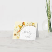 モダンなアーチのレモンウェディングシャワー サンキューカード (正面)