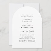 モダンなアーチの結婚式招待状 招待状 (正面)