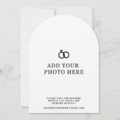 モダンなアーチの結婚式招待状 招待状 (裏面)