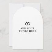 モダンなアーチの結婚式招待状 招待状 (裏面)