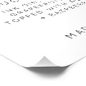 モダンなアーチの結婚式 シグネチャーカクテル ペット写真 ポスター (コーナー)