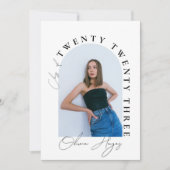 モダンなアーチ写真 卒業パーティー 招待状 (正面)