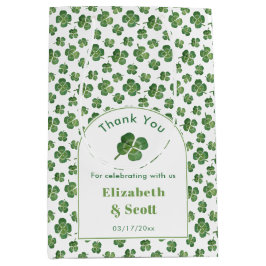 モダンなアーチ型セントパトリックデー結婚前祝賀会の引き出物 ミディアムペーパーバッグ