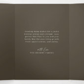 モダンなアーチ幾何学ビーチ写真ファミリークリスマス 三つ折りクリスマスカード (内部中)