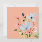 モダンなアーチ ブラックとブッシュ フローラル セーブ・ザ・デート (裏面)