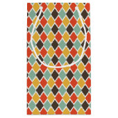 モダンなイカットの種族のファッションパターン スモールペーパーバッグ (裏面)