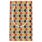 モダンなイカットの種族のファッションパターン スモールペーパーバッグ (正面)