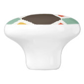 モダンなイカットの種族のファッションパターン セラミックノブ (側面)