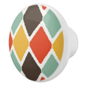 モダンなイカットの種族のファッションパターン セラミックノブ (右)