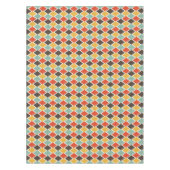 モダンなイカットの種族のファッションパターン テーブルクロス (正面)