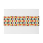 モダンなイカットの種族のファッションパターン 招待状ベリーバンド (裏面例)