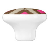 モダンなイカットパターン セラミックノブ (側面)