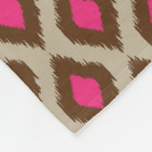 モダンなイカットパターン フリースブランケット (角)