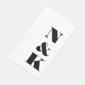 モダンなイニシャル結婚式白 (コーナー)