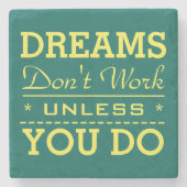 モダンなインスピレーション タイポグラフィー名言 ストーンコースター (正面)