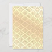 モダンなインドの赤と金の結婚式 招待状 (裏面)