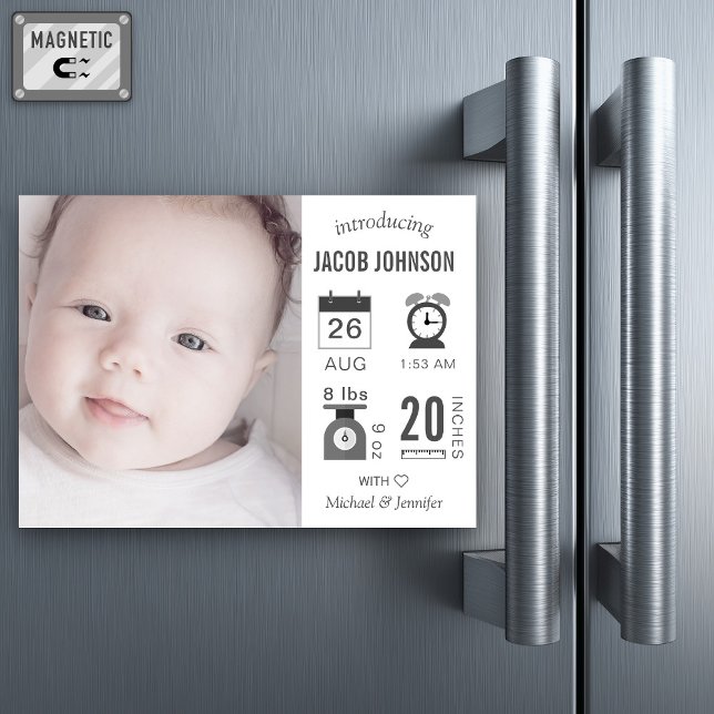 モダンなインフォグラフィックの写真の誕生の発表 (クリエイターアップロード済み)