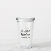 モダンなウェディングパーティー ギフト アクリルタンブラー (裏面)