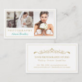 モダンなウェディングフォトスタジオ エレガントでスタイリッシュ 名刺 (正面/裏面)