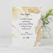 モダンなウェディングプランナーが私のブライズメイドに贈る招待状 招待状 (スタンド正面)