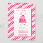 モダンなウエディングケーキのブライダルシャワーの招待状 招待状 (正面/裏面)