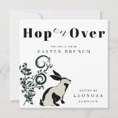 モダンなウサギのイースターブランシュへ飛び込もう 招待状 (正面)