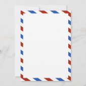 モダンなエアメール ブライダルシャワーの招待状 招待状 (裏面)