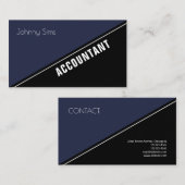 モダンなエリートは対角線の割れ目を立てます 名刺 (正面/裏面)