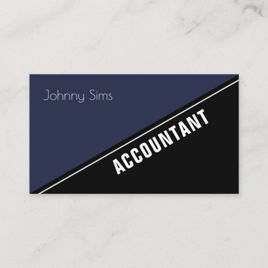 モダンなエリートは対角線の割れ目を立てます 名刺 (正面)