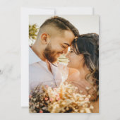 モダンなエレガンスと愛を感じる写真の結婚式の招待状 セーブザデート (裏面)