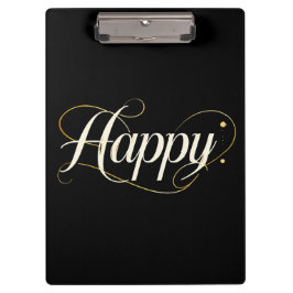 モダンなエレガントゴールドのHappy Typography - クラシカル クリップボード