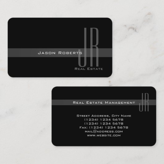 モダンなエレガントスタイルを青ざめさせます 名刺 (正面/裏面)