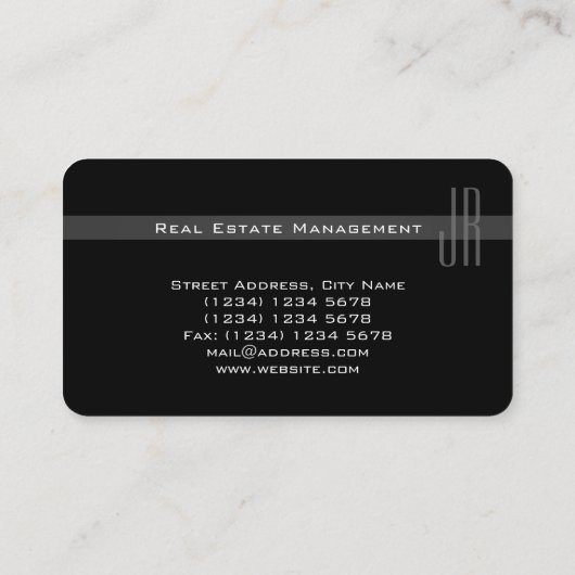 モダンなエレガントスタイルを青ざめさせます 名刺 (裏面)