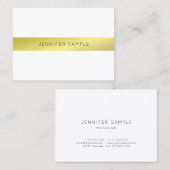 モダンなエレガントデザインの金ゴールドの贅沢な魅力を滑らかにします 名刺 (正面/裏面)