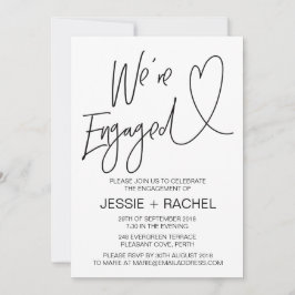 モダンなエンゲージメント招待状 招待状