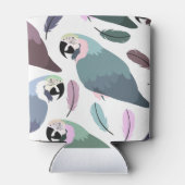 モダンなオウムのトロピカルパターン 缶クーラー (裏面)