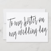 モダンなオシャレなデザイン 「結婚式の日に姉へ」 招待状 (正面)