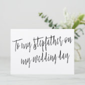 モダンなオシャレなデザイン 「結婚式の日に義理の父へ」 カード (スタンド正面)