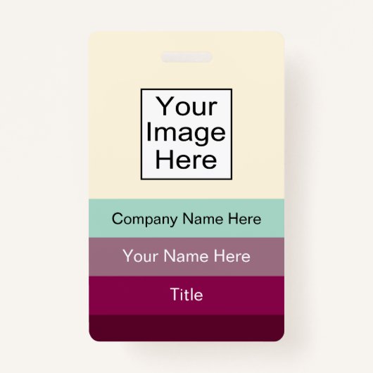モダンなオフィスの名前IDのバッジ バッジ (正面)