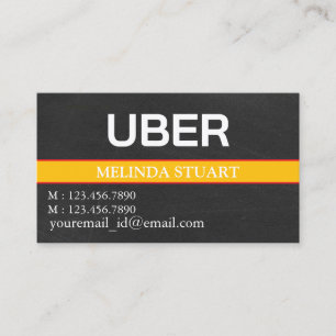 モダンなオペレーター名入りUberドライバー 名刺