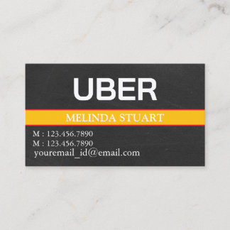 モダンなオペレーター名入りUberドライバー 名刺