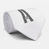 モダンなオーダーメイドのイニシャルと名前 ネクタイ (ロール)