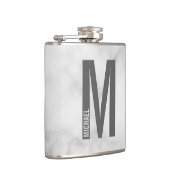 モダンなオーダーメイドのイニシャルと名前 フラスク (右)