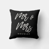 モダンなオーダーメイドのミスター＆ミセス クッション (裏面)