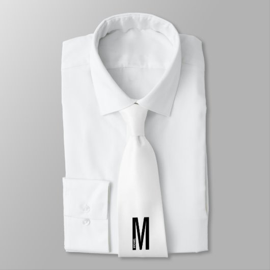 モダンなオーダーメイドの個性的なイニシャルと名前 ネクタイ (タイ)