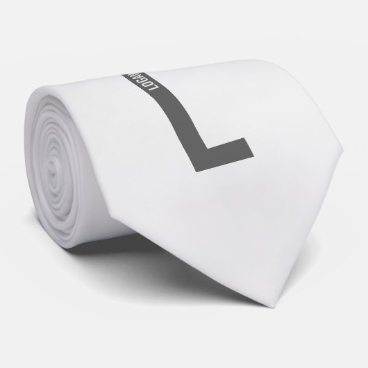 モダンなオーダーメイドの個性的なイニシャルと名前 ネクタイ (ロール)