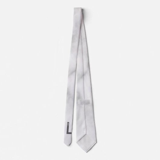 モダンなオーダーメイドの個性的なイニシャルと名前 ネクタイ (裏面)