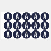 モダンなオーダーメイドの太字モノグラムと名前ラベル ラベル (シート)